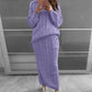 Maida - Winter sets of knitted sweater and skirt