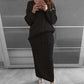 Maida - Winter sets of knitted sweater and skirt