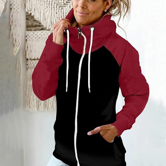 Annabelle - Long Sleeve Zip Up Pocket Sweater
