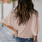 Manushi | Women's Short Sleeve Draped Blouse - Comfortable & Trendy