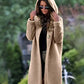 Melinda - Plain hooded cardigan with button closure