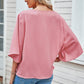 Manushi | Women's Short Sleeve Draped Blouse - Comfortable & Trendy