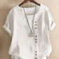 Short Sleeve Blouse with Round Neck for Spring 2025 – Nora