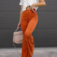 Trendy Corduroy Flare Pants for Women