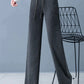 Freesia - Plain straight wide leg trousers