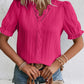 Elegant Lace Blouse with V-Neck