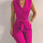 Sleeveless V-Neck Jumpsuit