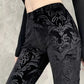 Elspeth - Gothic style floral high waisted trousers