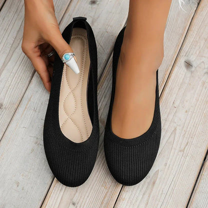 Eus Breathable Anti-Slip Summer Ballerina Shoes for Women