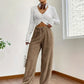 Patricia - Wide leg trousers with drawstring at the waist