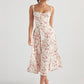 Gretchen - Lace-Up Corset Midi Dress