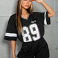 Oversized Casual Baseball/Football Shirt for Women