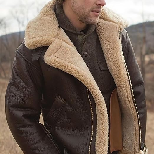Vigor - Men's imitation leather jacket