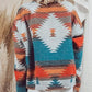 Levona - Ethnic Aztec Print Coat