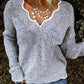 Cordelia - Knitted sweater with long sleeves and V-neck