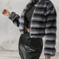 Olive - Fluffy faux fur coat with zipper