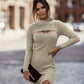 Fern - Elegant fitted knitted dress with long sleeves