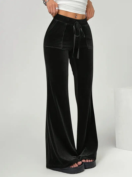 Agatha - Velvet wide trousers for women