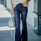 Aisha - High waist denim flared jeans