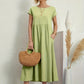 Lily – casual short-sleeve summer dress with round neckline and waist