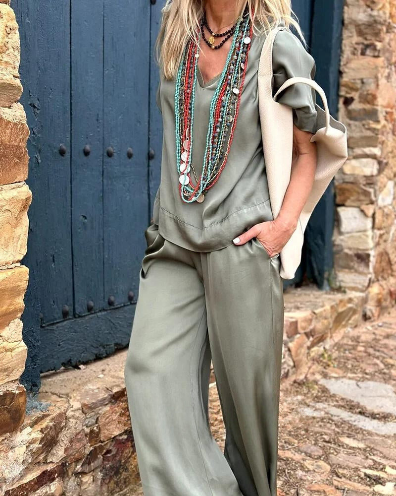Faye - comfortable summer set [top+pants]