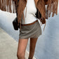 Hazel - Women's suede jacket with fringes