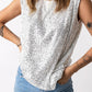 Zoya | Women's Sequin Capped Sleeve Tank Top - Stylish & Shiny