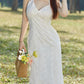Antonia - White midi dress with crochet lace