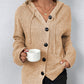 Nienke | Plain cardigan with hood and laces