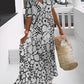 Hilda - Loose jersey with V-neck and print