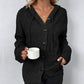 Nienke | Plain cardigan with hood and laces