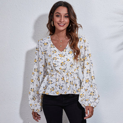 Light and Colorful Women's Blouse with Pattern – Leona