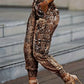 Wanda - Tight sweatpants with snakeskin print