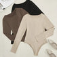 3-Pack Casual Long Sleeve Bodysuits for Women