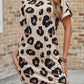 Amelia – Kleid with leopard print and round neckline