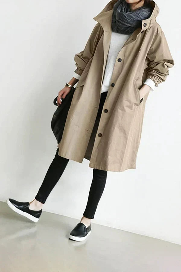 Maris Waterproof Oversized Mid-Length Trench Coat