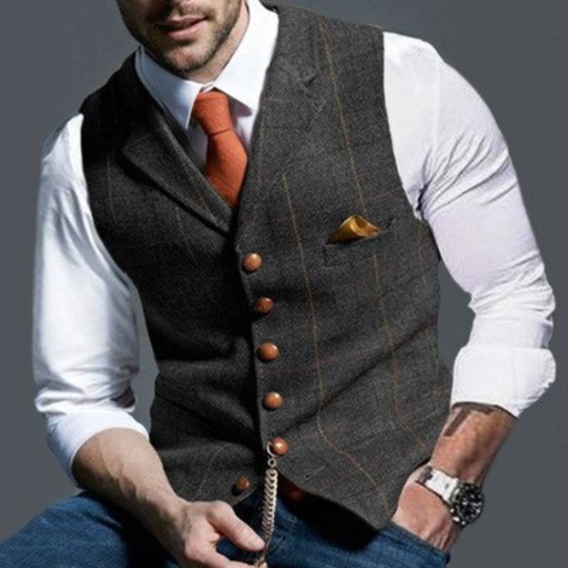 Oscar – Elegant Checked Vest