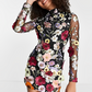 Flora - Elegant dress with floral decoration