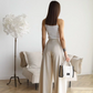 Isolde | Wide-Crop Linen Trousers