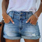 Clio - Ripped Denim Shorts