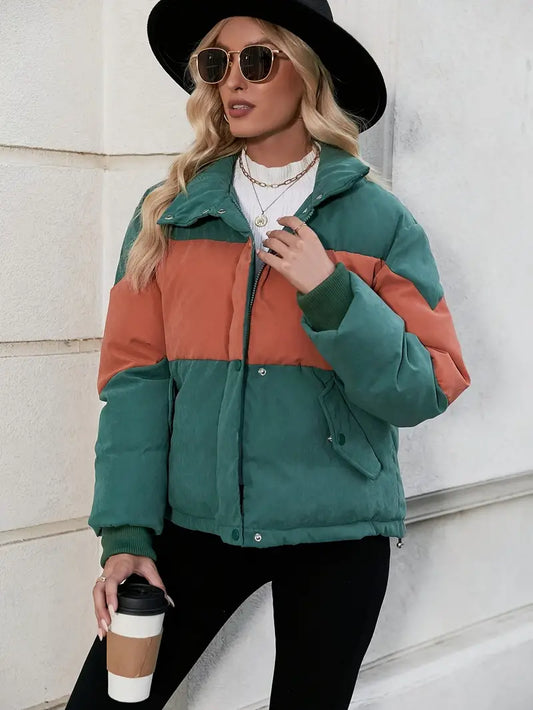 Kendall - Color Block Zip Up Jacket
