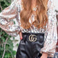 Sparkling & Stylish Women's Glitter V-Neck Long Sleeve Top – Naya