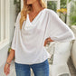 Manushi | Women's Short Sleeve Draped Blouse - Comfortable & Trendy