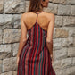 Adele - Striped Spaghetti Strap Dress