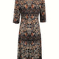 Abigail – midi dress with floral print and 3/4 sleeves
