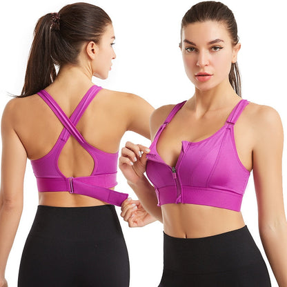 Sports Bra with Zipper & Back Support – Buy 1 Get 1 Free – Livia