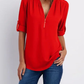 Danijela | V-Neck Blouse - Zip-Up Women's Style