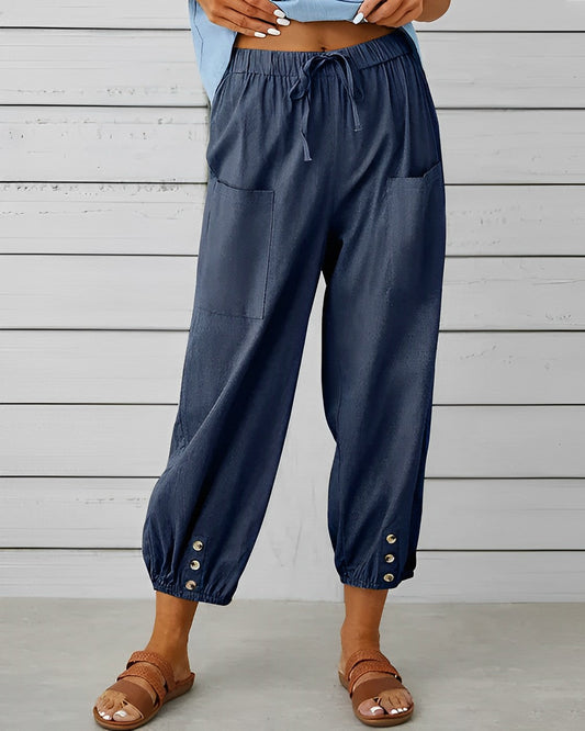 MAYA - High waist wide trousers
