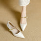 ZENDAYA | PEARL STRAP KITTEN HEELS