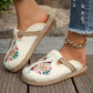 Mabel - Women's Flat Shoes with Floral Pattern